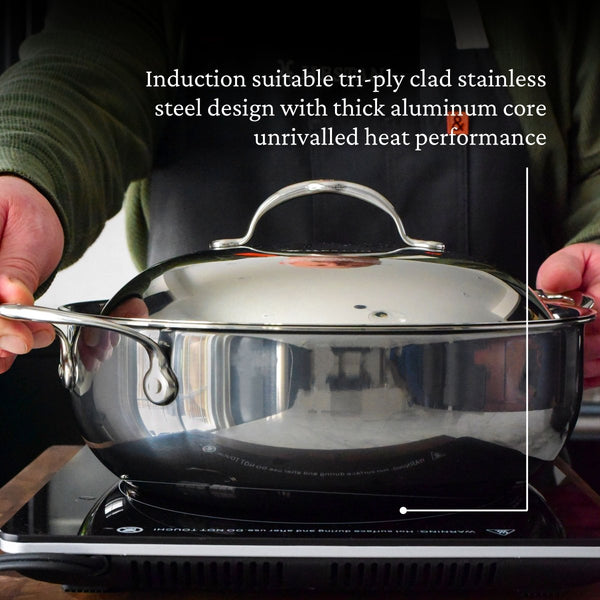 Hestan NanoBond® Molecular Titanium 5-Quart Dutch Oven w/Dome Lid (60043) - iFoodservice Online