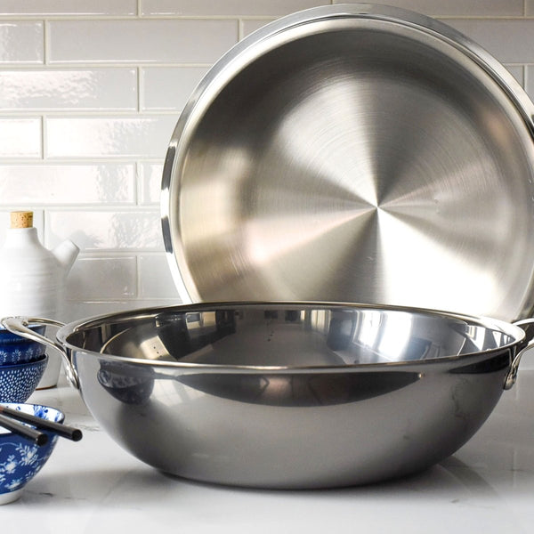 Hestan NanoBond® Molecular Titanium 7.5qt 14" Wok with Dome Lid (60033) - iFoodservice Online
