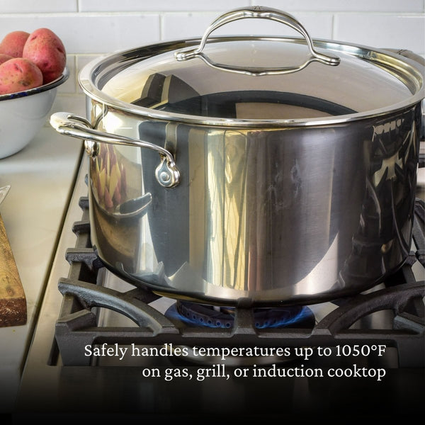 Hestan NanoBond® Molecular Titanium 8-Quart Stockpot with Lid (60026) - iFoodservice Online