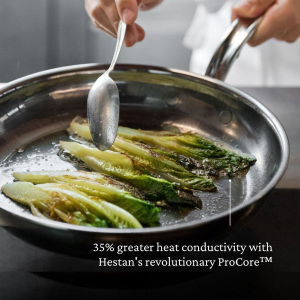 Hestan NanoBond® Molecular Titanium Stainless Steel 12.5" Skillet (60031) - iFoodservice Online