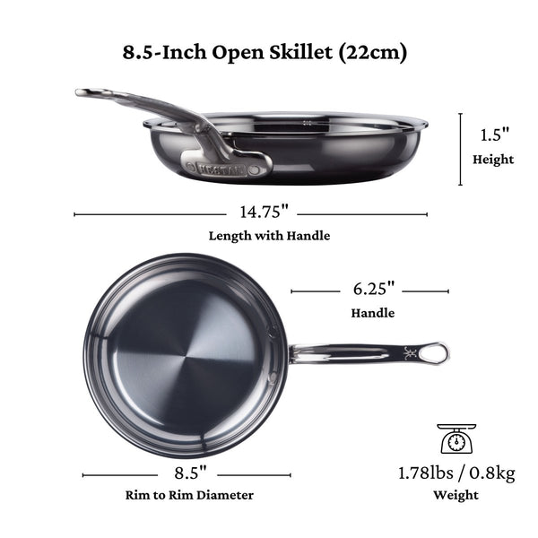 Hestan NanoBond® Molecular Titanium Stainless Steel 8.5" Skillet (60029) - iFoodservice Online