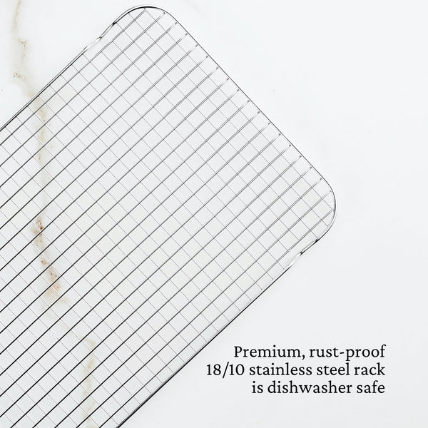 Hestan OvenBond® 12" x 15" Stainless Steel Medium Sheet Rack (50302) - iFoodservice Online