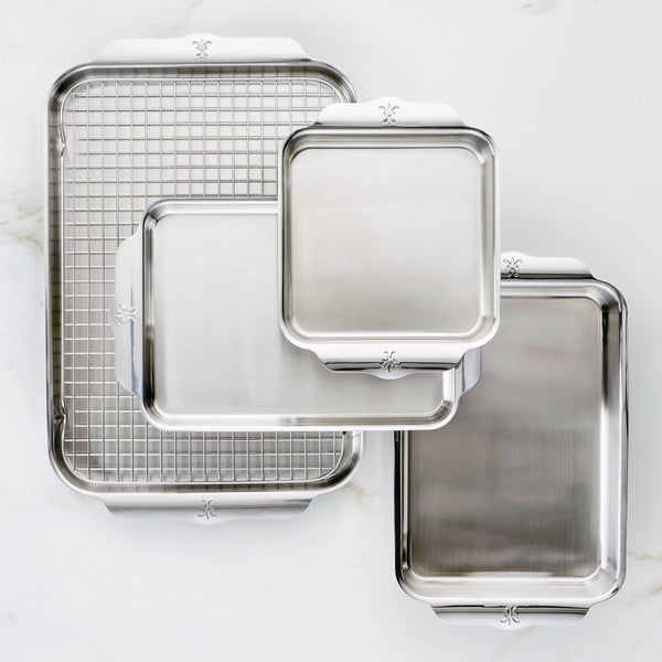 Hestan OvenBond® 5-Piece Tri-ply Clad Stainless Steel Ovenware Set (48655) - iFoodservice Online