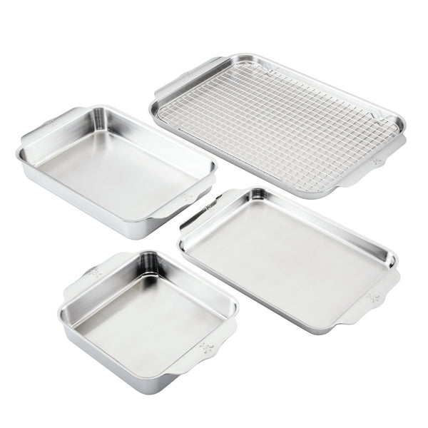 Hestan OvenBond® 5-Piece Tri-ply Clad Stainless Steel Ovenware Set (48655) - iFoodservice Online