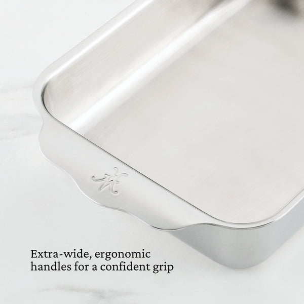 Hestan OvenBond® 7" x 10" Rectangular Tri-ply Clad Stainless Steel Baking Pan, Small (50305) - iFoodservice Online