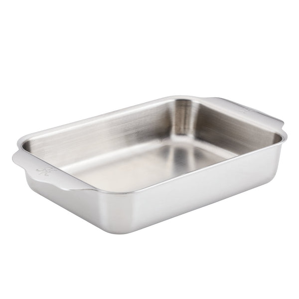 Hestan OvenBond® 7" x 10" Rectangular Tri-ply Clad Stainless Steel Baking Pan, Small (50305) - iFoodservice Online