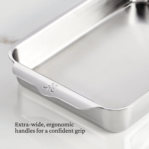 Hestan OvenBond® 9" x 13" Rectangular Tri-ply Clad Stainless Steel Baking Pan, Large (48653) - iFoodservice Online