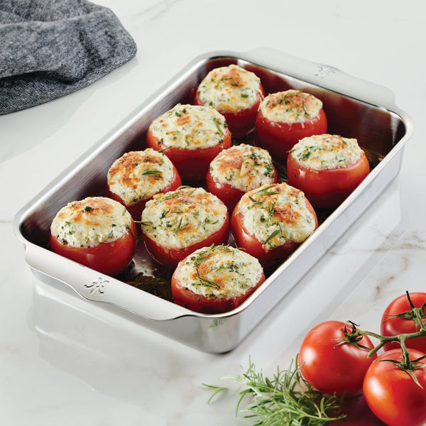 Hestan OvenBond® 9" x 13" Rectangular Tri-ply Clad Stainless Steel Baking Pan, Large (48653) - iFoodservice Online