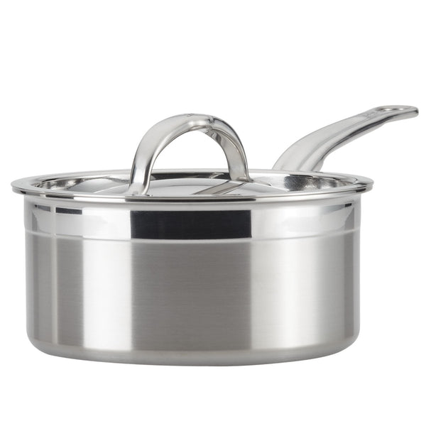Hestan ProBond® Forged 1.5-Quart Professional Clad Stainless Steel Saucepan with Lid (31563) - iFoodservice Online