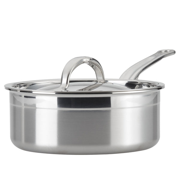 Hestan ProBond® Forged 2-Quart Professional Clad Stainless Steel Saucepan with Lid (31564) - iFoodservice Online