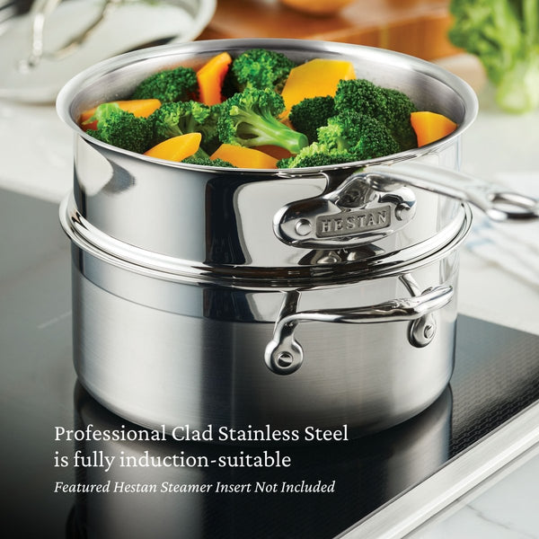 Hestan ProBond® Forged 3-Quart Professional Clad Stainless Steel Soup Pot with Lid (31582) - iFoodservice Online