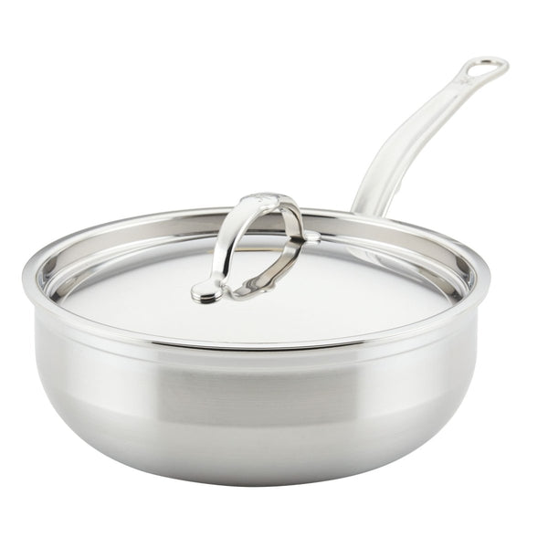 Hestan ProBond® Forged 3.5-Quart Professional Clad Stainless Steel Essential Pan with Lid (31646) - iFoodservice Online