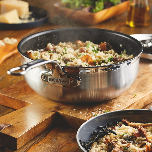 Hestan ProBond® Forged 3.5-Quart Professional Clad Stainless Steel Essential Pan with TITUM Nonstick (31647) - iFoodservice Online