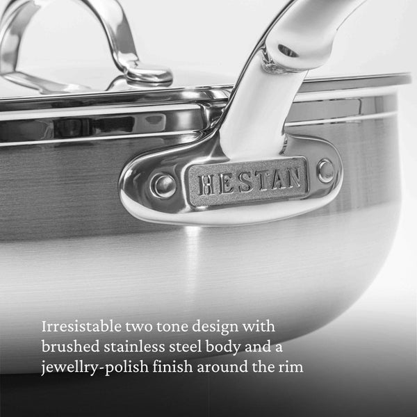 Hestan ProBond® Forged 3.5-Quart Professional Clad Stainless Steel Essential Pan with TITUM Nonstick (31647) - iFoodservice Online