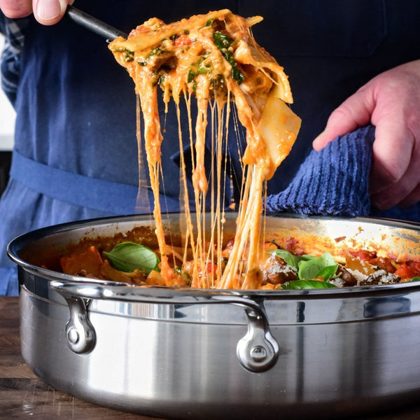 Hestan ProBond® Forged 3.5-Quart Professional Clad Stainless Steel Sauté Pan with Lid (31568) - iFoodservice Online