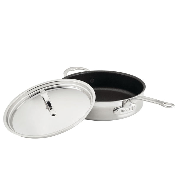 Hestan ProBond® Forged 3.5-Quart Professional Clad Stainless Steel Sauté Pan with TITUM Nonstick (31707) - iFoodservice Online