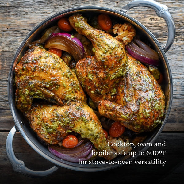 Hestan ProBond® Forged 3.5-Quart Professional Clad Stainless Steel Sauteuse Braiser with Lid (31569) - iFoodservice Online