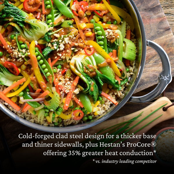 Hestan ProBond® Forged 3.5-Quart Professional Clad Stainless Steel Sauteuse Braiser with Lid (31569) - iFoodservice Online
