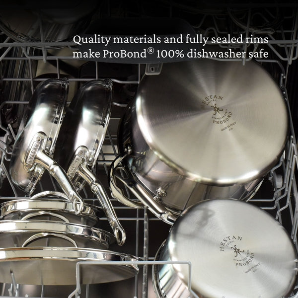 Hestan ProBond® Forged 4-Quart Professional Clad Stainless Steel Saucepan with Lid (31566) - iFoodservice Online