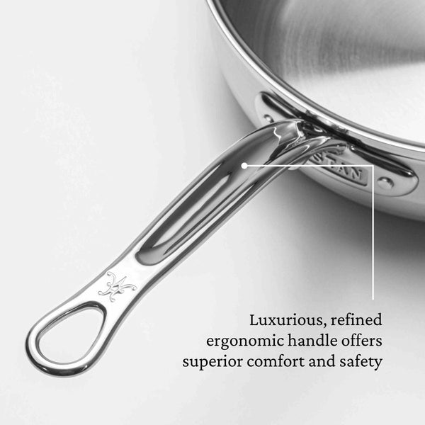 Hestan ProBond® Forged 5-Quart Professional Clad Stainless Steel Essential Pan with Lid (31571) - iFoodservice Online
