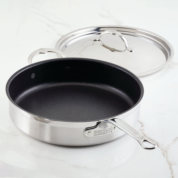 Hestan ProBond® Forged 5-Quart Professional Clad Stainless Steel Sauté Pan with TITUM Nonstick (31687) - iFoodservice Online