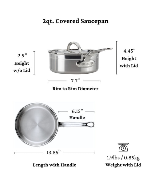Hestan ProBond® Forged 6-Piece Professional Clad Stainless Steel Cookware Set (V09672) - iFoodservice Online