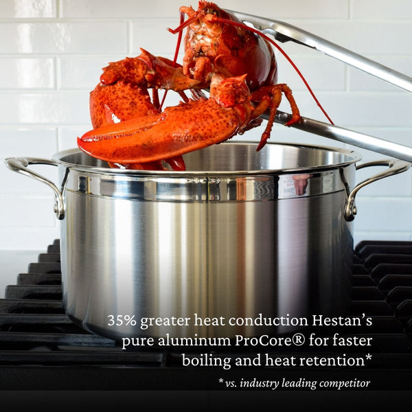 Hestan ProBond® Forged 8-Quart Professional Clad Stainless Steel Stockpot with Lid (31567) - iFoodservice Online