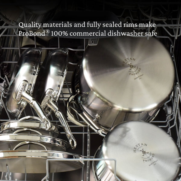 Hestan ProBond® Forged 8-Quart Professional Clad Stainless Steel Stockpot with Lid (31567) - iFoodservice Online