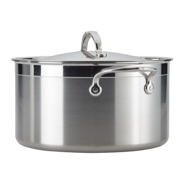 Hestan ProBond® Forged 8-Quart Professional Clad Stainless Steel Stockpot with Lid (31567) - iFoodservice Online