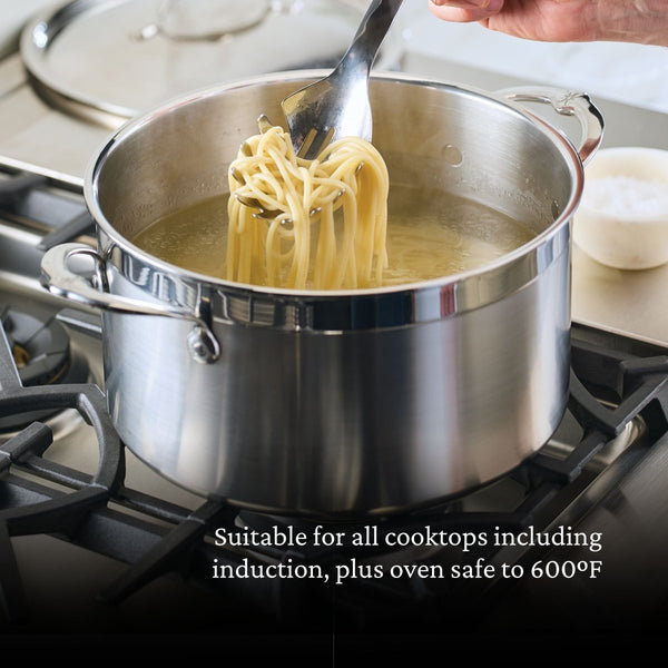 Hestan ProBond® Forged 8-Quart Professional Clad Stainless Steel Stockpot with Lid (31567) - iFoodservice Online