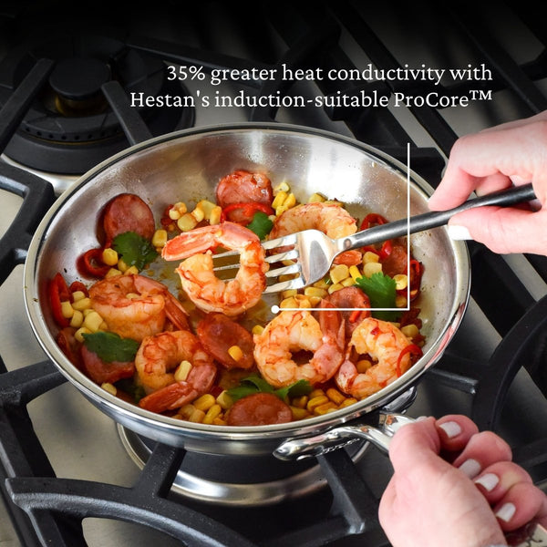 Hestan ProBond® Forged 8.5" Professional Clad Stainless Steel Skillet (31572) - iFoodservice Online