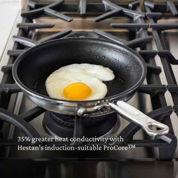 Hestan ProBond® Forged 8.5" Professional Clad Stainless Steel Skillet with TITUM Nonstick (31573) - iFoodservice Online