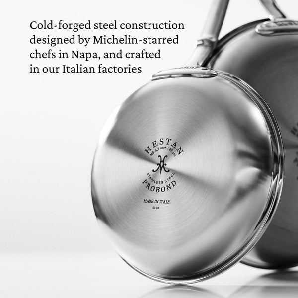 Hestan ProBond® Forged 8.5" Professional Clad Stainless Steel Skillet with TITUM Nonstick (31573) - iFoodservice Online