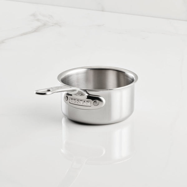 Hestan ProBond® Luxe 0.75-Qt. Polished Professional Clad Stainless Steel Butter Warmer (31791) - iFoodservice Online