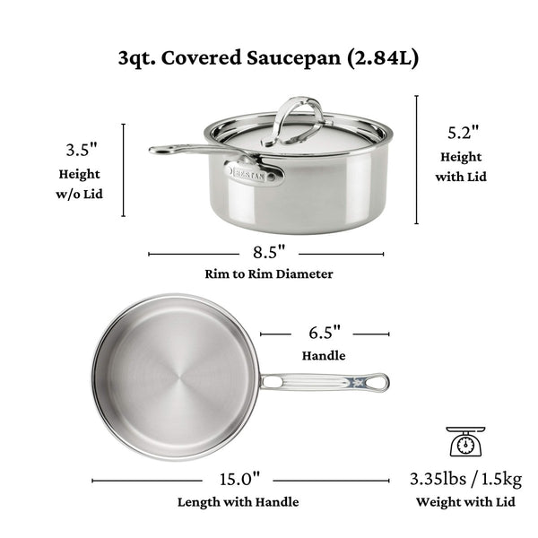 Hestan ProBond® Luxe 10-Piece Professional Clad Stainless Steel Cookware Set (31768) - iFoodservice Online