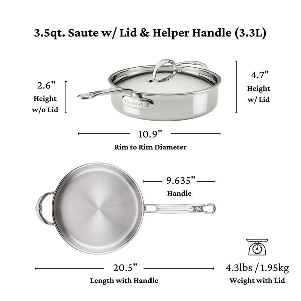 Hestan ProBond® Luxe 10-Piece Professional Clad Stainless Steel Cookware Set (31768) - iFoodservice Online