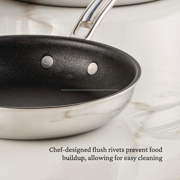 Hestan ProBond® Luxe 11" Professional Clad Stainless Steel Skillet with TITUM Nonstick (31786) - iFoodservice Online