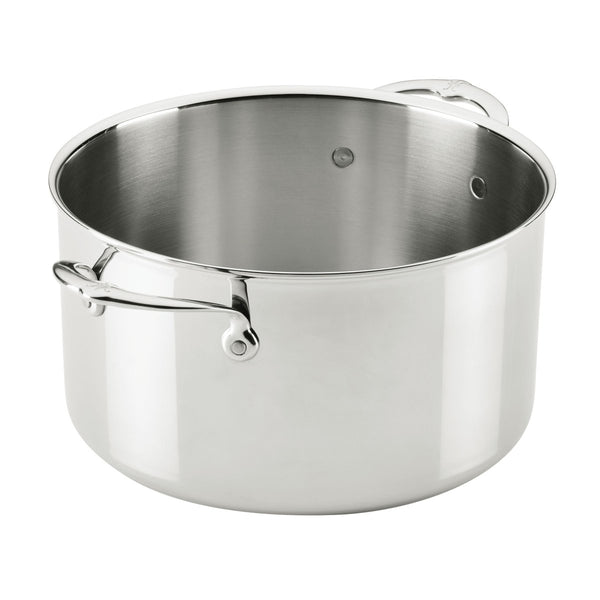 Hestan ProBond® Luxe 12-Quart Polished Professional Clad Stainless Steel Stock Pot with Lid (31795) - iFoodservice Online