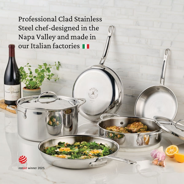 Hestan ProBond® Luxe 12.5" Professional Clad Stainless Steel Skillet (31781) - iFoodservice Online