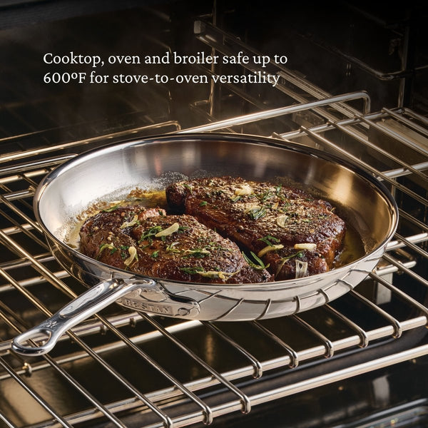 Hestan ProBond® Luxe 12.5" Professional Clad Stainless Steel Skillet (31781) - iFoodservice Online