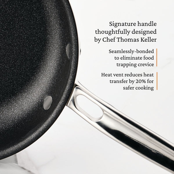 Hestan ProBond® Luxe 12.5" Professional Clad Stainless Steel Skillet with TITUM Nonstick (31787) - iFoodservice Online