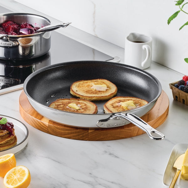 Hestan ProBond® Luxe 2-Piece Professional Clad Stainless Steel Skillet Set with TITUM® Nonstick (8.5 & 11-Inch) (31784) - iFoodservice Online