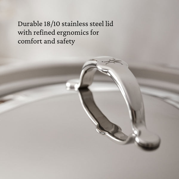 Hestan ProBond® Luxe 2-Quart Polished Professional Clad Stainless Steel Saucier (31792) - iFoodservice Online