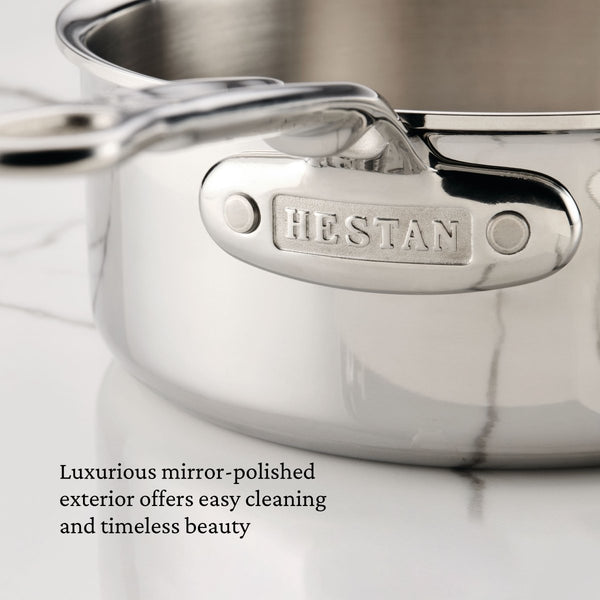 Hestan ProBond® Luxe 2-Quart Professional Clad Stainless Steel Saucepan with Lid (31770) - iFoodservice Online