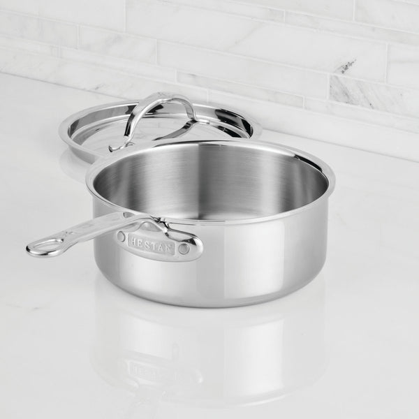 Hestan ProBond® Luxe 2-Quart Professional Clad Stainless Steel Saucepan with Lid (31770) - iFoodservice Online