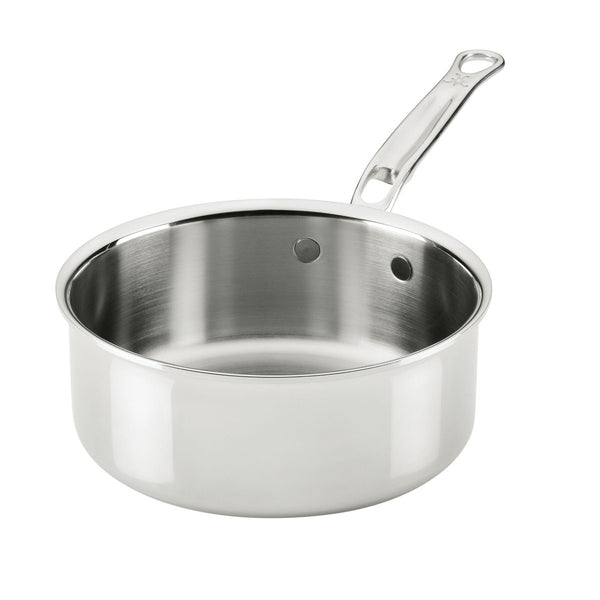 Hestan ProBond® Luxe 2-Quart Professional Clad Stainless Steel Saucepan with Lid (31770) - iFoodservice Online
