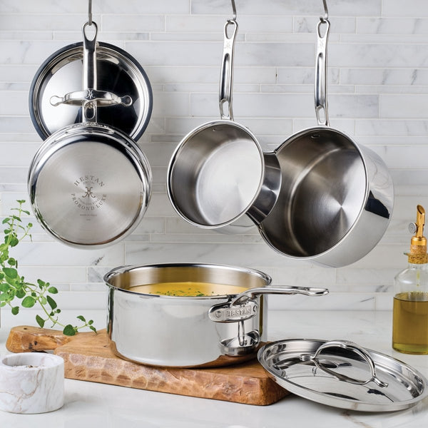 Hestan ProBond® Luxe 2-Quart Professional Clad Stainless Steel Saucepan with Lid (31770) - iFoodservice Online