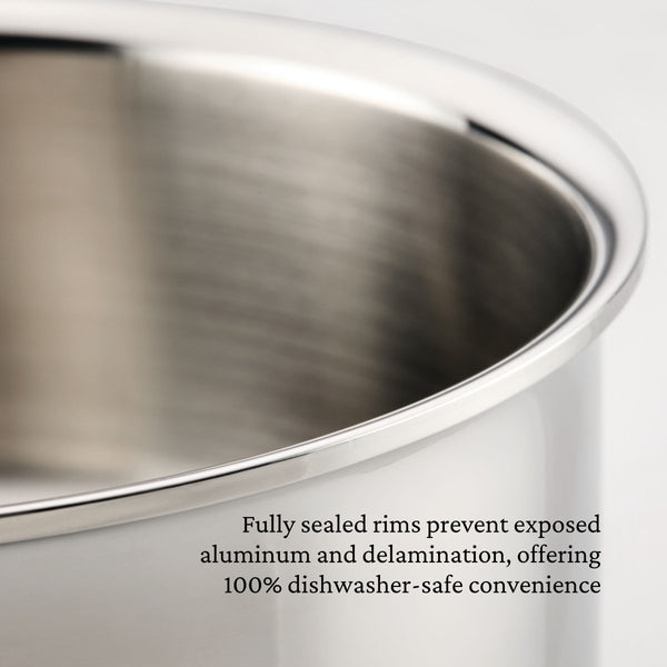 Hestan ProBond® Luxe 3-Quart Polished Professional Clad Stainless Steel Soup Pot and Steamer Insert Set (31765) - iFoodservice Online