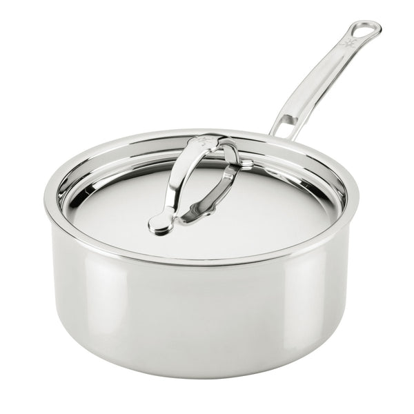 Hestan ProBond® Luxe 3-Quart Professional Clad Stainless Steel Saucepan with Lid (31782) - iFoodservice Online