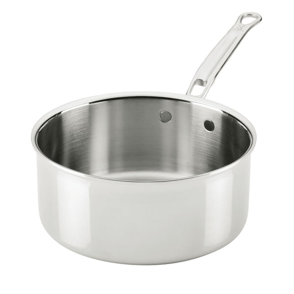 Hestan ProBond® Luxe 3-Quart Professional Clad Stainless Steel Saucepan with Lid (31782) - iFoodservice Online